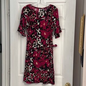 NY Collection Red Flutter Sleeve Sundress